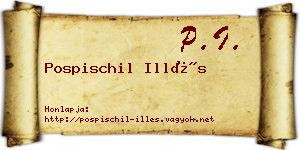 Pospischil Illés névjegykártya